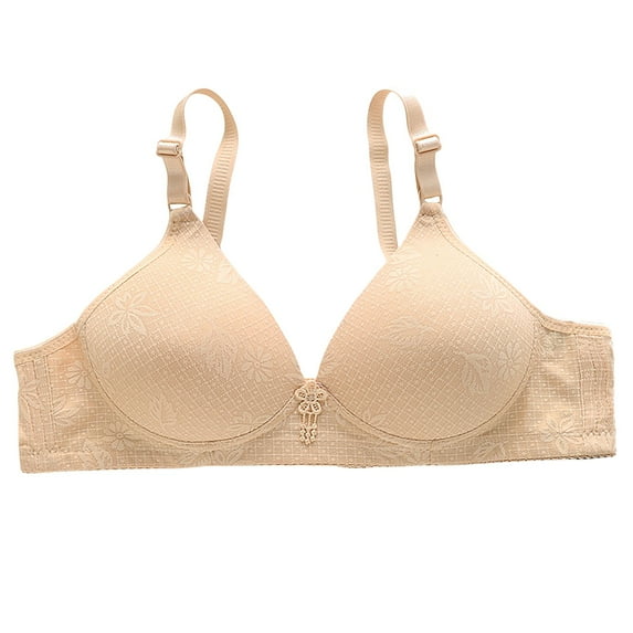 iHPH7 Womens Bras Push Up with Support Soft Wireless Bralette Everyday Bralettes Full Coverage Adjustable Straps Bras for Women No Underwire Wireless Bras Light Yellow S