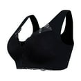 thumbnail image 1 of iHPH7 Womens Front Closure Bras Padded Bras for Women Post Surgery Bra Lace Bra Front Clasp Convenient Snap No Underwire Front Clasp Bralette Mastectomy Bralettes Black L, 1 of 6