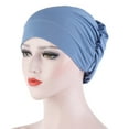 thumbnail image 1 of iHPH7 Womens Hair Care Sleep Cap Soft Slouchy Beanie Lightweight Ruched Turban Casual Headwrap Breathable Night Bonnet Headwear F One Size, 1 of 4