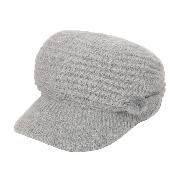 iHPH7 Womens Hats with Brim Cute Beanies for Women Beanie Winter Hats for Women Cold Weather Knitted Beanie Warm Hat Beenies Hats Gray One Size