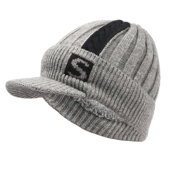 iHPH7 Womens Hats with Brim Knit Beanie Winter Hat Winter Caps for Women Warm Hats for Women Beanies Y2k Beanie Hats for Men Gray One Size