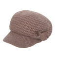 thumbnail image 1 of iHPH7 Womens Hats with Brim Skull Hat Knitted Hat Watch Cap Warm Hats for Women Knit Beanie Skull Cap for Winter Khaki One Size, 1 of 9