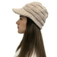 thumbnail image 1 of iHPH7 Womens Hats with Brim Winter Beanie Womens Caps and Hats Cute Beanie Mens Hats Knitted Hat Winter Beanies for Women Khaki One Size, 1 of 3