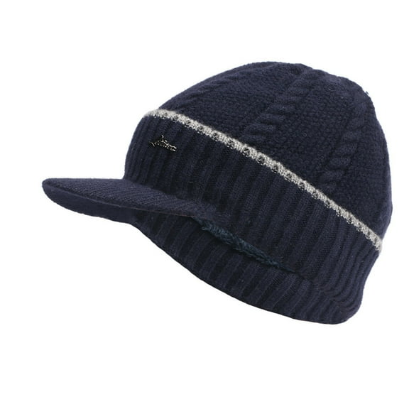 iHPH7 Womens Hats with Brim Winter Caps for Men Warm Hats for Women Y2k Hat Winter Hats for Men Knitted Hat Y2k Beanie Navy One Size