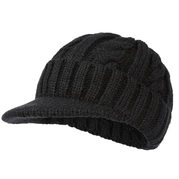 iHPH7 Womens Hats with Brim Winter Caps for Women Beanie Hats for Men Watch Cap Womens Beanie Hats Knit Hat Hats for Women Black 1 One Size