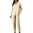 thumbnail image 1 of iHPH7 Womens Pajamas Set 2 Piece Button Down Pjs Soft Long Sleeve Top and Pants Sleepwear Set Lounge Sets (S-XXL), 1 of 9