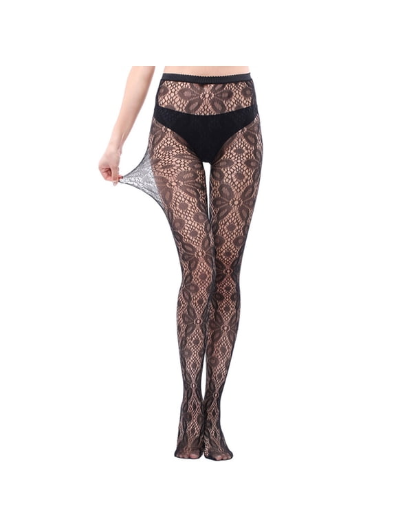 Womens Pantyhose Lace Pantyhose High Waisted Pantyhose Stockings for Women Tights for Women Womens Nylons Pantyhose Lace Fishnets A One Size