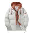 thumbnail image 1 of iHPH7 Womens Puffer Jacket Overcoat for Women Hooded Puffer Jacket Women Warm Winter Coats for Women Winter Parka for Women Zip Up Jackets for Women Parkas for Women White 4XL, 1 of 3