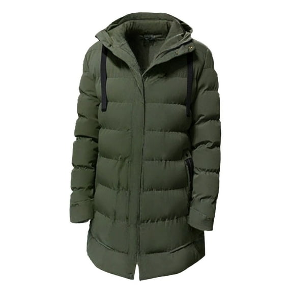 iHPH7 Womens Puffer Jacket Winter Clothing for Women Casual Outerwear Parkas for Women Puffy Jackets Women Puffer Coat Women Zip Up Jackets for Women Green XL