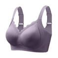 thumbnail image 1 of iHPH7 Womens Push Up Bra Padded Bras Adjustable Straps Everyday Basic Soft Wireless Bralette with Support Everyday Bralettes Push Up Bralettes Comfort Soft Purple L, 1 of 9