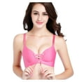 thumbnail image 1 of iHPH7 Womens Push Up Drawstring Bras Lace Up Bra No Underwire Comfort Soft Adjustable Straps Wireless Bras Hot Pink 90B, 1 of 5