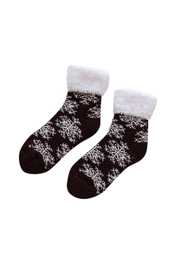 Womens Slipper Socks House Socks for Women Indoor Women Crew Socks Fuzzy Grip Socks for Women Winter Accessories for Women Warm Fuzzy Socks Fuzzy Grippy Socks Woman Wine One Size