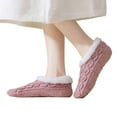 thumbnail image 1 of iHPH7 Womens Slipper Socks Thick Fuzzy Socks Ankle Socks Fuzzy Grippy Socks Woman Gifts for Women Fuzzy Grip Socks for Women Slipper Socks with Grips for Women Pink One Size, 1 of 4