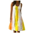 iHPH7 Womens Summer Dress Ladies 2024 Gradient Print Fashion Beach