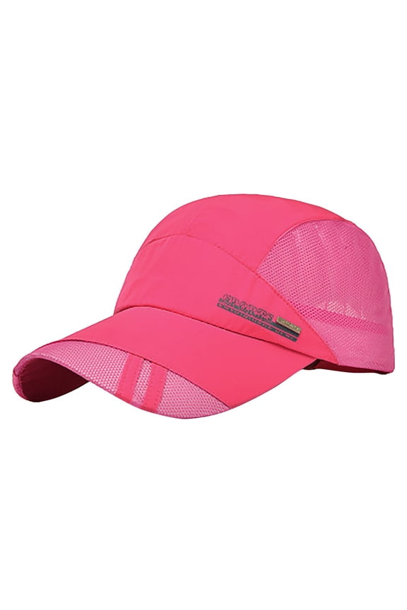 Womens Trucker Hat Summer Hats Mens Sun Hats with Uv Protection Cap for Women Casual Hats for Men, Hot Pink One Size
