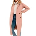 thumbnail image 1 of iHPH7 Wool Coats for Women Overcoat for Women Winter Coats for Women Winter Outfits for Women Womens Wool Coat Women's Coats Trench Coat Women Pink XXL, 1 of 9
