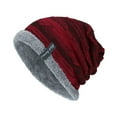 thumbnail image 1 of iHPH7 Wool Hat Winter Beanies for Men Watch Cap Knitted Beanie Skull Hat Wool Beanies for Men Skull Beanie Wine One Size, 1 of 8