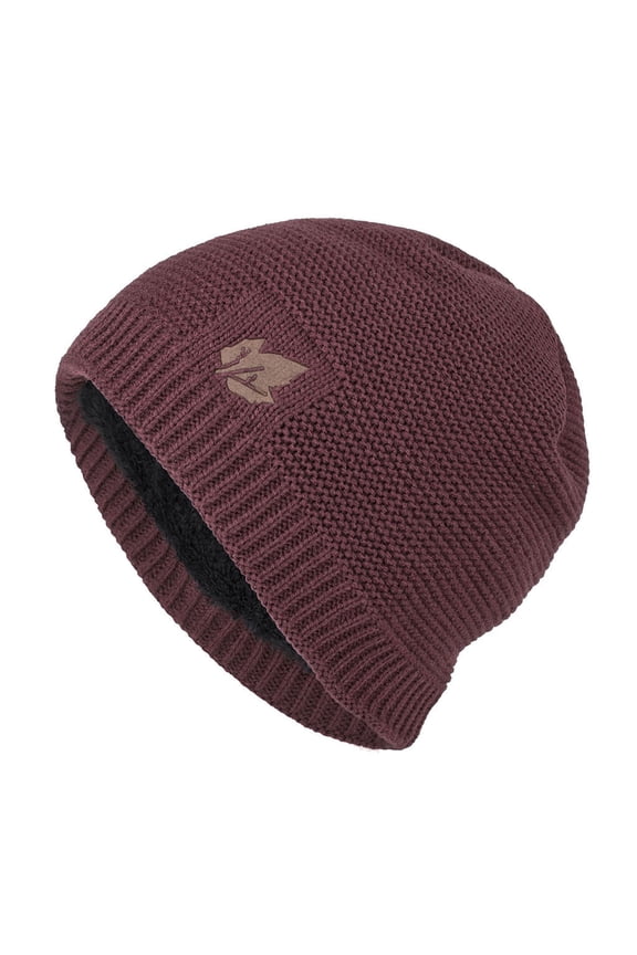 Wool Hats for Men Skull Hat Mens Beanies for Winter Knit Cap Beenies Hats Watch Cap Wool Hat Red One Size