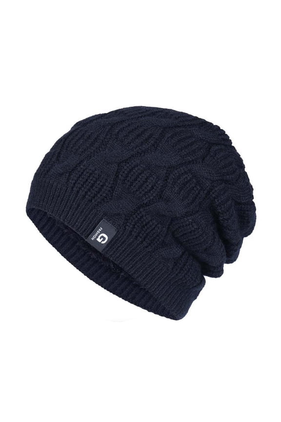 Y2k Beanie Knit Beanie Knitted Hat Watch Cap Skull Hat Winter Hats for Women Cold Weather Skull Cap Beanie Navy One Size