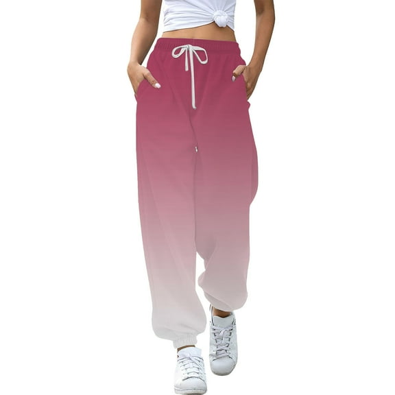 iHPH7 Y2k Sweatpants Women's Joggers Baggy Sweatpants Fall Outfits Gym Pants Women Joggers for Women Workout Pants Women Pink M