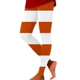 thumbnail image 1 of iHPH7 Yoga Pants Women Yoga Leggings for Women High Waisted Leggings for Women Athletic Leggings for Women Tummy Control Yoga Pants Striped Leggings Tummy Control Leggings for Women Orange L, 1 of 9