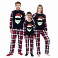 thumbnail image 1 of iHapHap Matching Family Christmas Pajamas, Santa Face Beard Long Sleeve Plaid Pants, 1 of 6