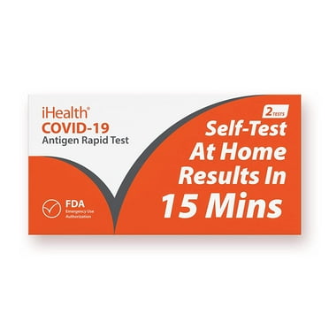 iHealth COVID-19 Antigen Rapid Home Self-Test Kit - 2 Pack