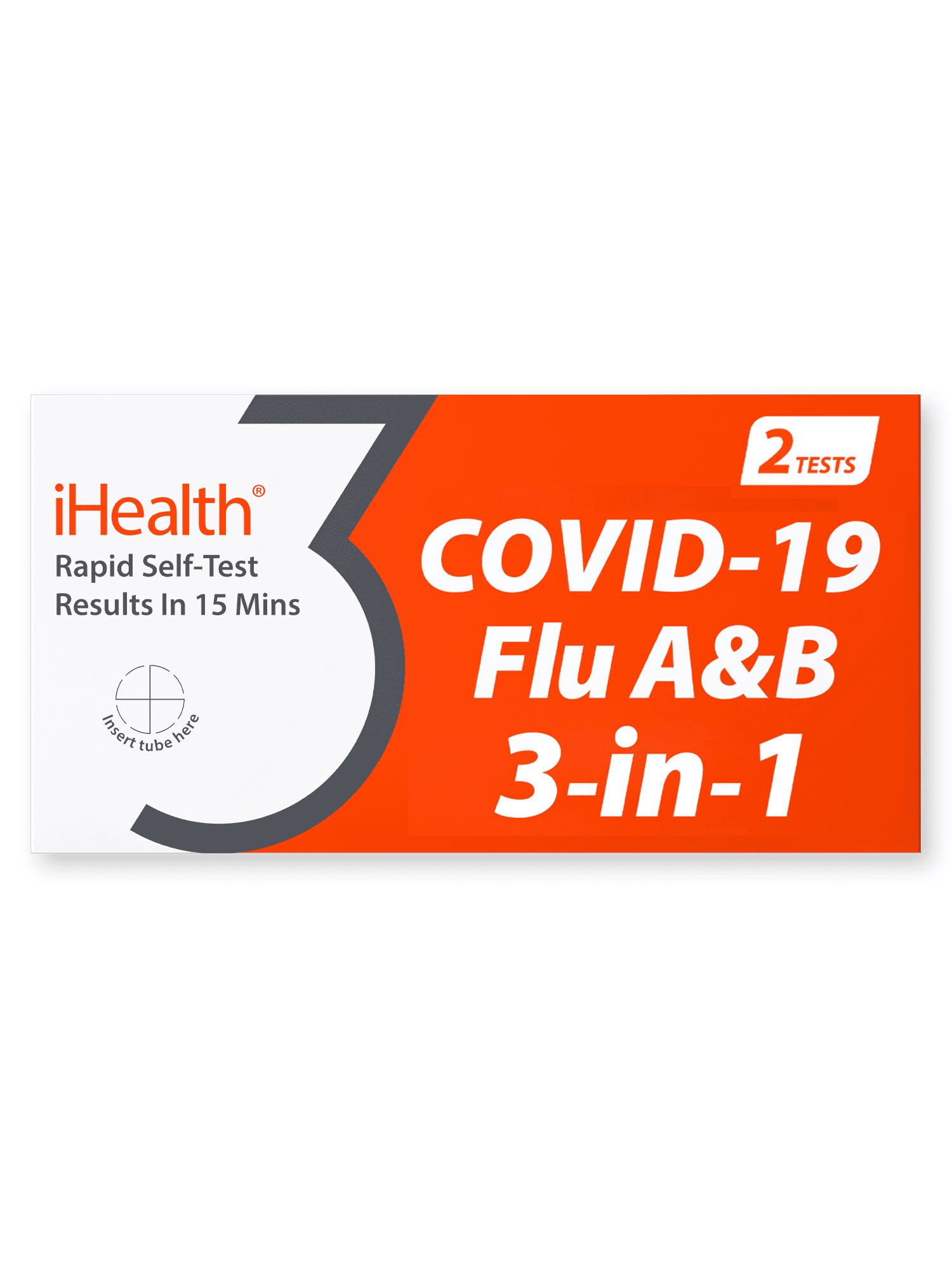 iHealth COVID-19 & Flu A/B Rapid Antigen Home Test, 2 Tests