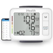 جهاز مراقبة ضغط الدم iHealth Push ، آلة ضغط الدم Bluetooth الرقمية مع شاشة كبيرة وحقيبة حمل محمولة للاستخدام المنزلي والسفر