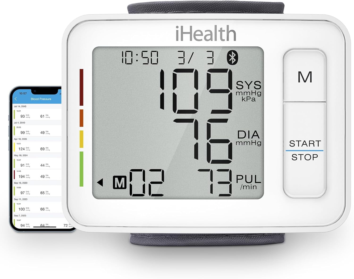 iHealth Automatic Wrist Blood Pressure Monitor with Bluetooth, Portable