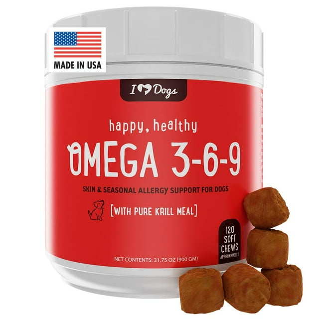 iHeartDogs Omega 369 for STF9 Dogs Skin and Coat Fish Oil