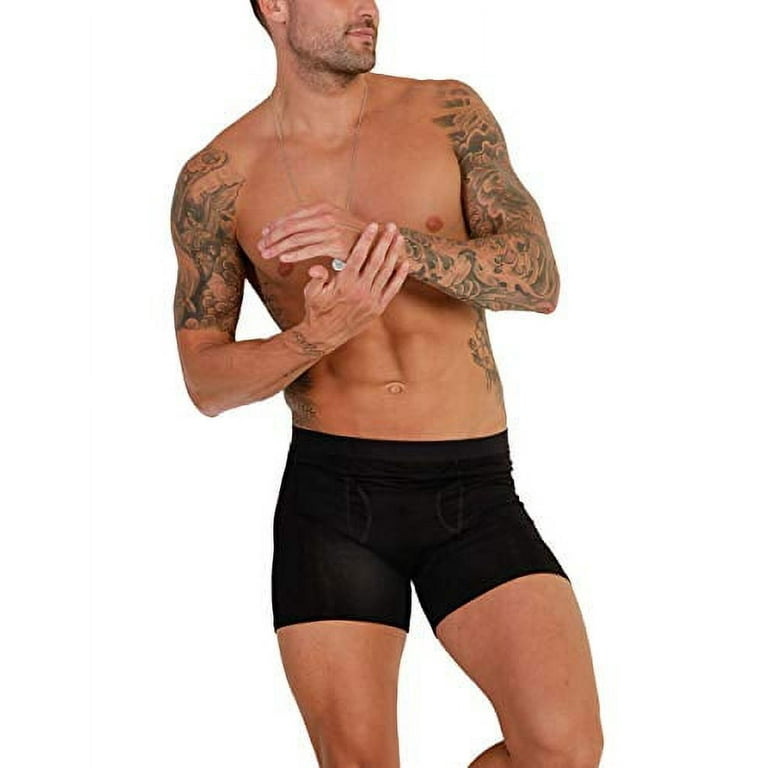 iHeartRaves Men's Boxer Brief Pocket Underwear (Black, Medium