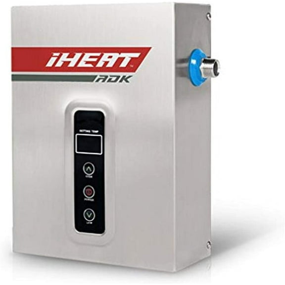 iHeat Tankless S-16 240V 66A 16KW Stainless Steel Enclosure 7.2" by 11" by 3" 1/2"CPT 36' AWG#8 Electric Water Heater, 7.5 lb 16 KW