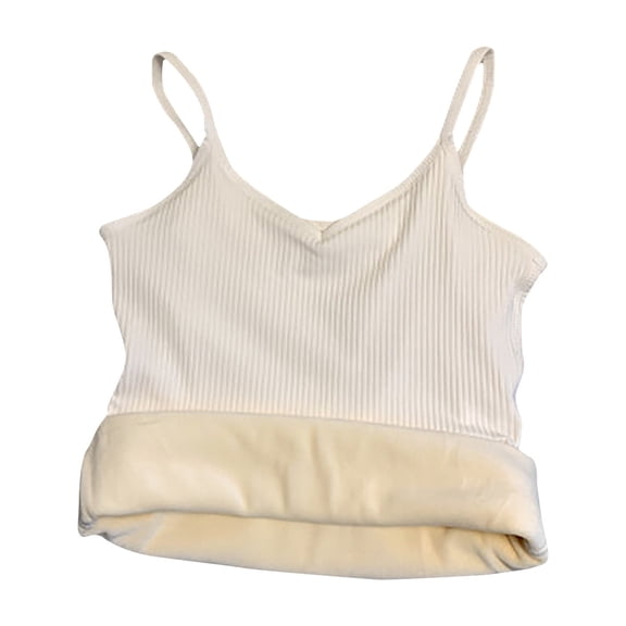 iHengLiXing Summer Dresses for Women 2025 Plus Size Tank Tops for Women Dressy Casual Women's Thickened Sleeveless Tight Fit With Bottom Insulation V-neck Strap Vest Free Size