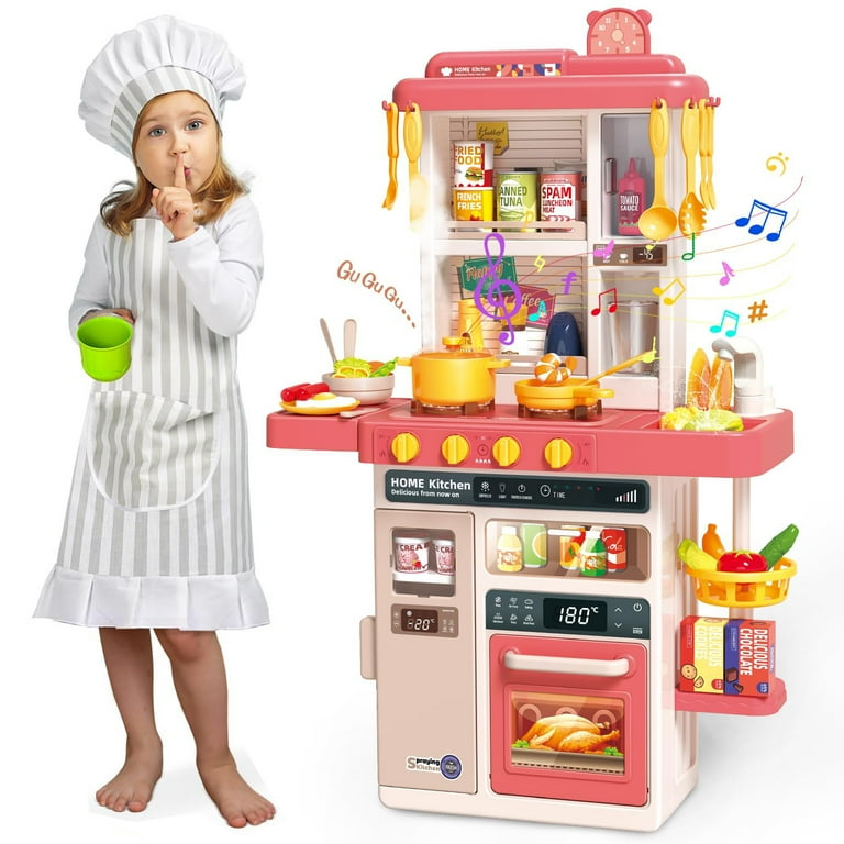 iHoimeo Kids Play Kitchen Playset, Toy Kitchen for Toddlers