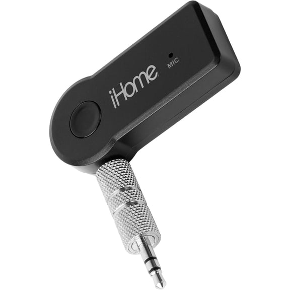 iHome 3.5mm Aux Connection Audio Receiver, Bluetooth Adapter, Built-In Mic, Compact Travel-Friendly