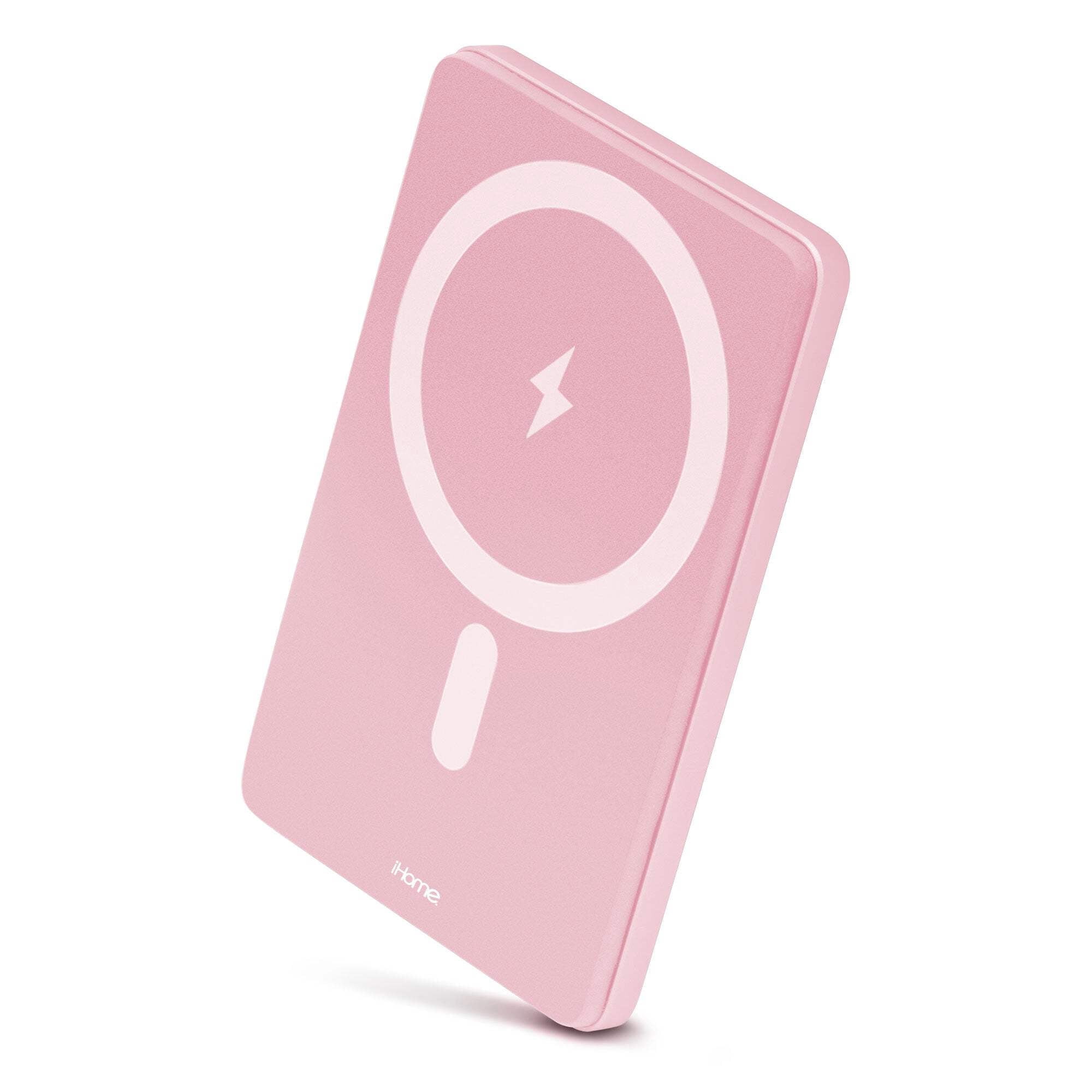 iHome 5000mAh Magnetic Portable Power Bank, Wireless Charging, USB-C Input/Output, MagSafe Compatible for iPhone 12 & Newer