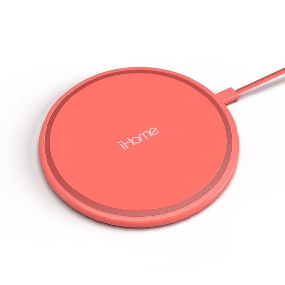 iHome 5W Qi Wireless Charger, Slim, Lightweight Portable Travel Charging Pad, Universal Compatible