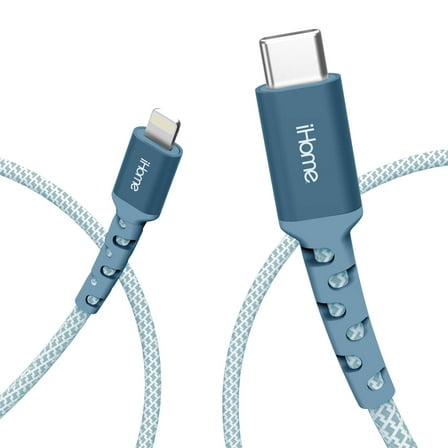 iHome 6' USB-C to Lightning Cable, Blue, 2IHLC1023L6W2