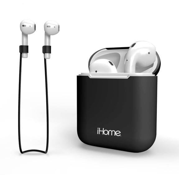 iHome Airpods Case Cover with Wired Magnetic Neckband, Airpods Generation 2 & Generation 1, 5.51"