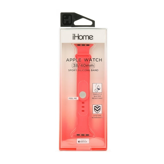 iHome Apple Watch Sports Band (38/40 MM)- Coral