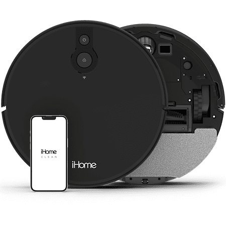 iHome AutoVac Eclipse 2-in-1 Robot Vacuum and Vibrating Mop, HomeMap Navigation, Strong Suction