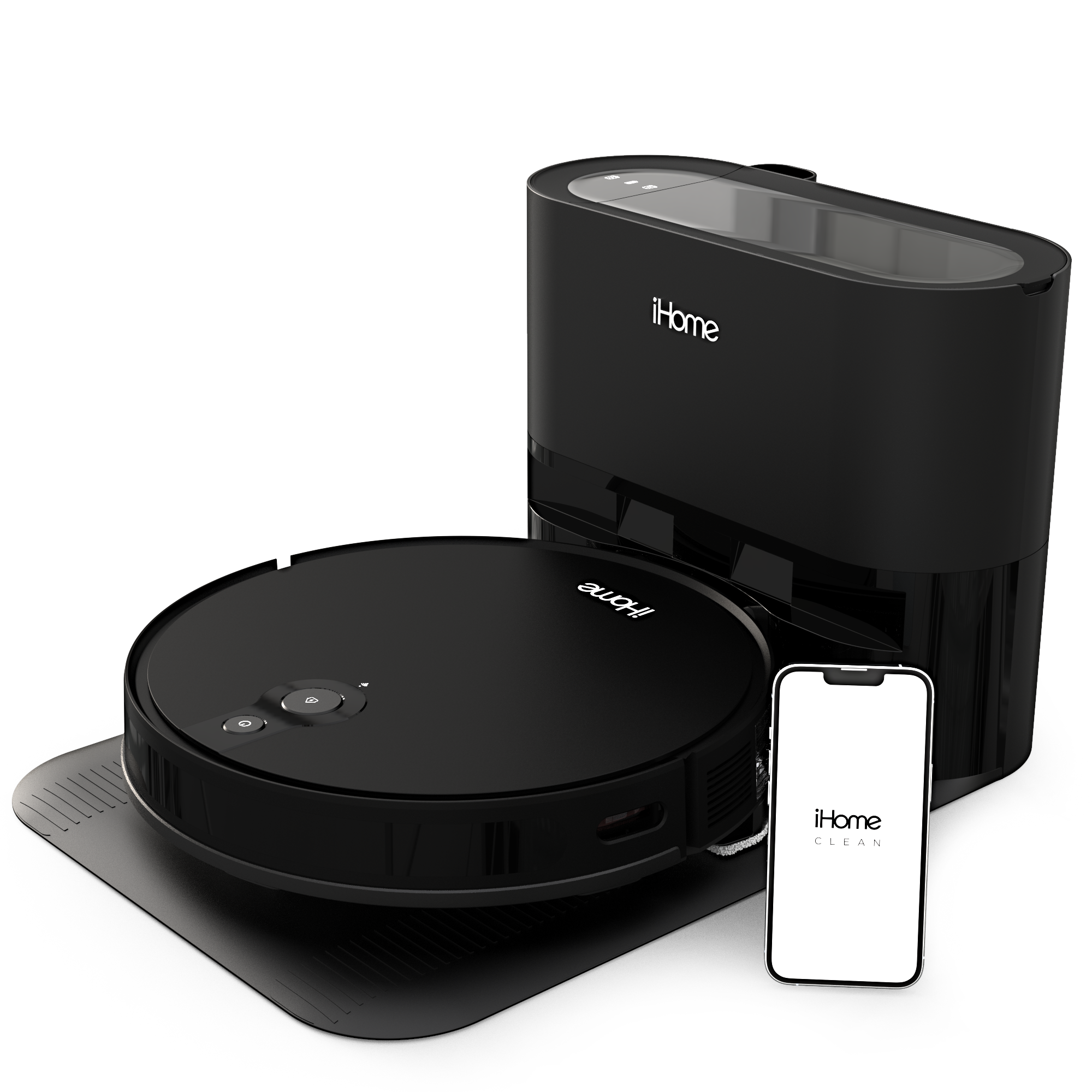 iHome AutoVac Eclipse Pro 3-in-1 Robot Vacuum and Vibrating Mop, Homemap Navigation - image 1 of 10