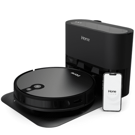 iHome AutoVac Eclipse Pro Robot Vacuum, Auto Empty Base, Ultra Suction, 120 Min Runtime