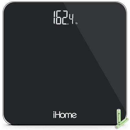 IHOME DIGITAL BATTERY POWERED BATHROOM SCALE WITH FIT+...