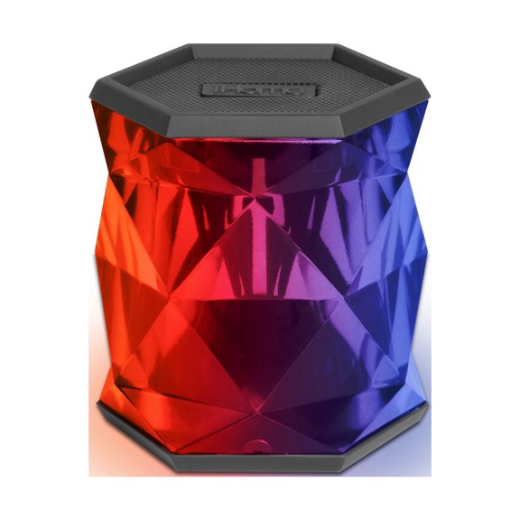 iHome Bluetooth Speaker with Speakerphone and Color-Changing Lights, Black, IBT68BC