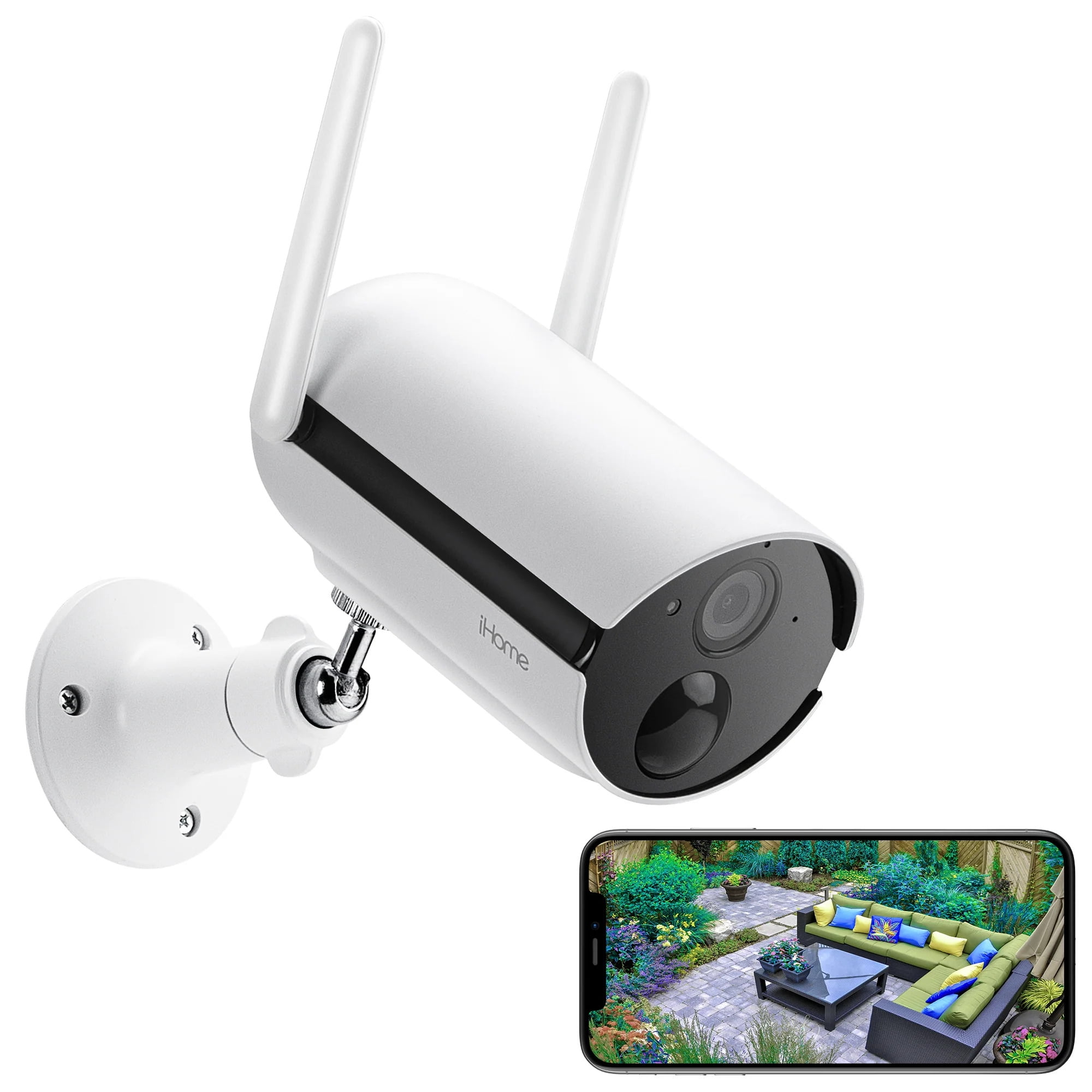 iHome Indoor Outdoor Wireless Rechargeable Battery Powered WiFi Camera