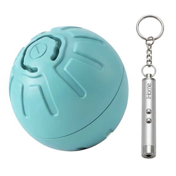 iHome Interactive Pet Ball & Laser Toy Set for Dogs and Cats, USB Rechargeable