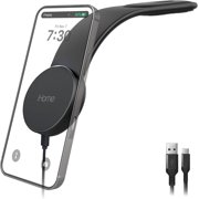 iHome Magnetic Wireless Dash Mount, 15W Fast Charging, Adjustable Flexible Arm, Aluminum Alloy