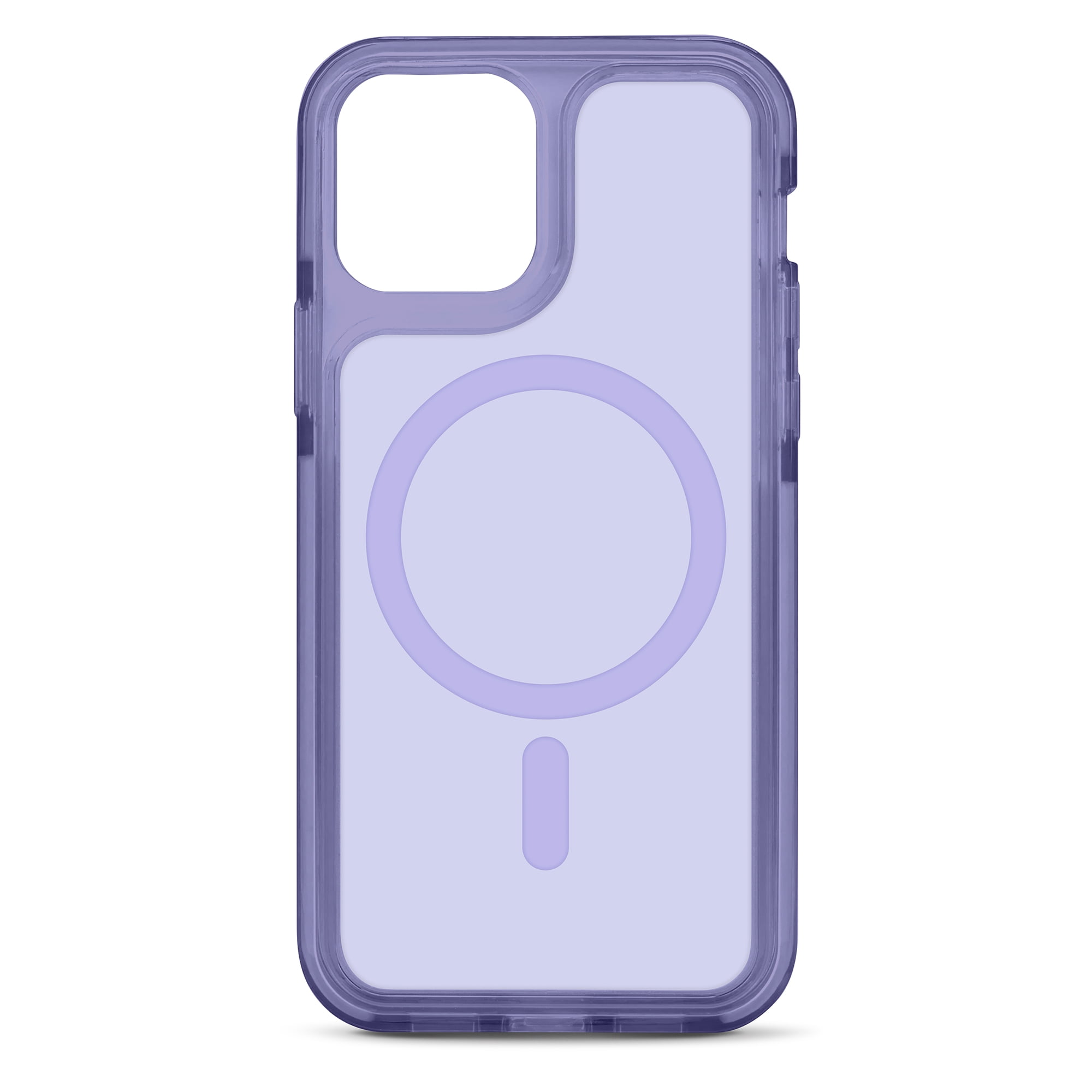 iHome Back Cover Cell Phone Case with MagSafe for iPhone 14 Pro/14/13 Pro/13, Pastel Purple